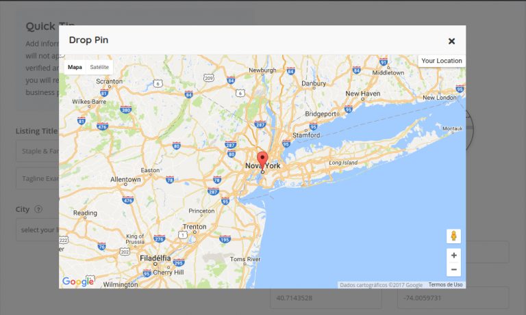 How the Drop-pin work on Maps? – ListingPro Documentation